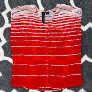 Petticoat Alley, sheer sleeveless button-down blouse